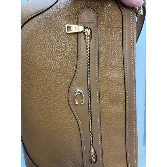 COACH F72839 MEDIUM BROWN PEBBLED LEATHER CROSSBODY BAG - Picture 13 of 15